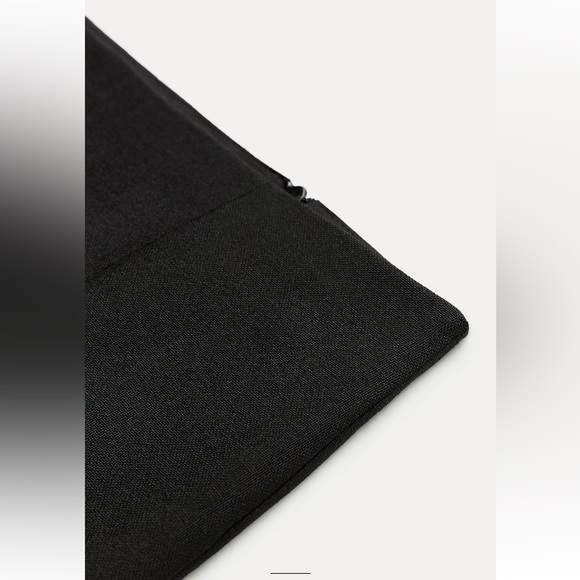 Zara Black Slit 100% Wool high waist Midi Skirt ZW Collection NWT - Picture 7 of 15